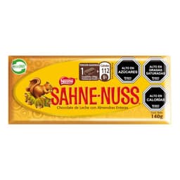 Chocolate con Almendras Sahne Nuss Barra 140 g