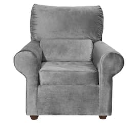 Sillon 1C Beron Felpa Gris 95x90x100 cm