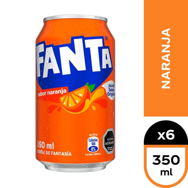 Pack Bebida Fanta Lata 6 x 350 ml