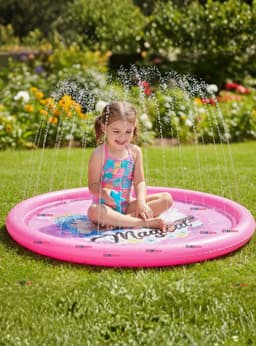 Alfombra Piscina Rociador de Agua Para Nina 170 cm Color Rosado