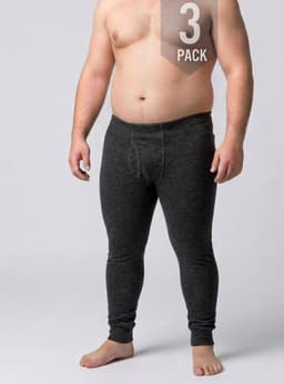 Pack 3 Calzas Polar Hombre Termica Invierno Calzoncillos Largo XL-XXL
