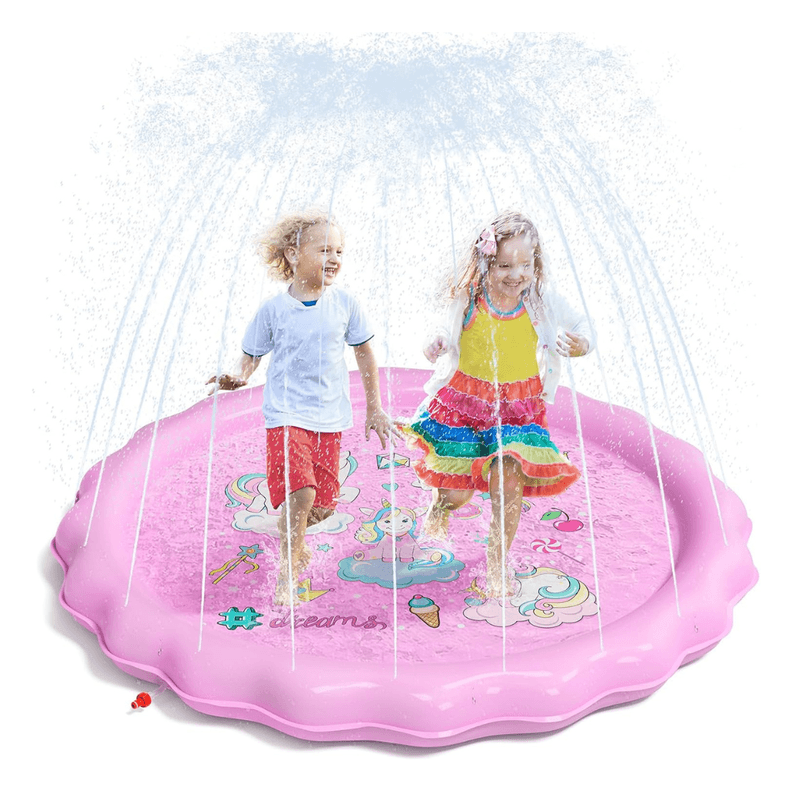 Alfombra Inflable Tipo Fuente Piscina New Line Pequena Rosado