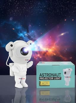 Lampara Proyector Astronauta Galaxia Luz Led Con Bluetooth