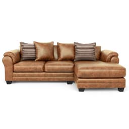 Sofa Seccional 4 Cuerpos XL Con Resorte Estructural Grandon Envejecido Terracota