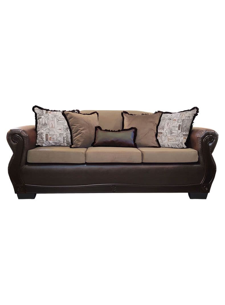 Sofa Con Resorte Estructural 4 Cuerpos Gran Santi Class Beige