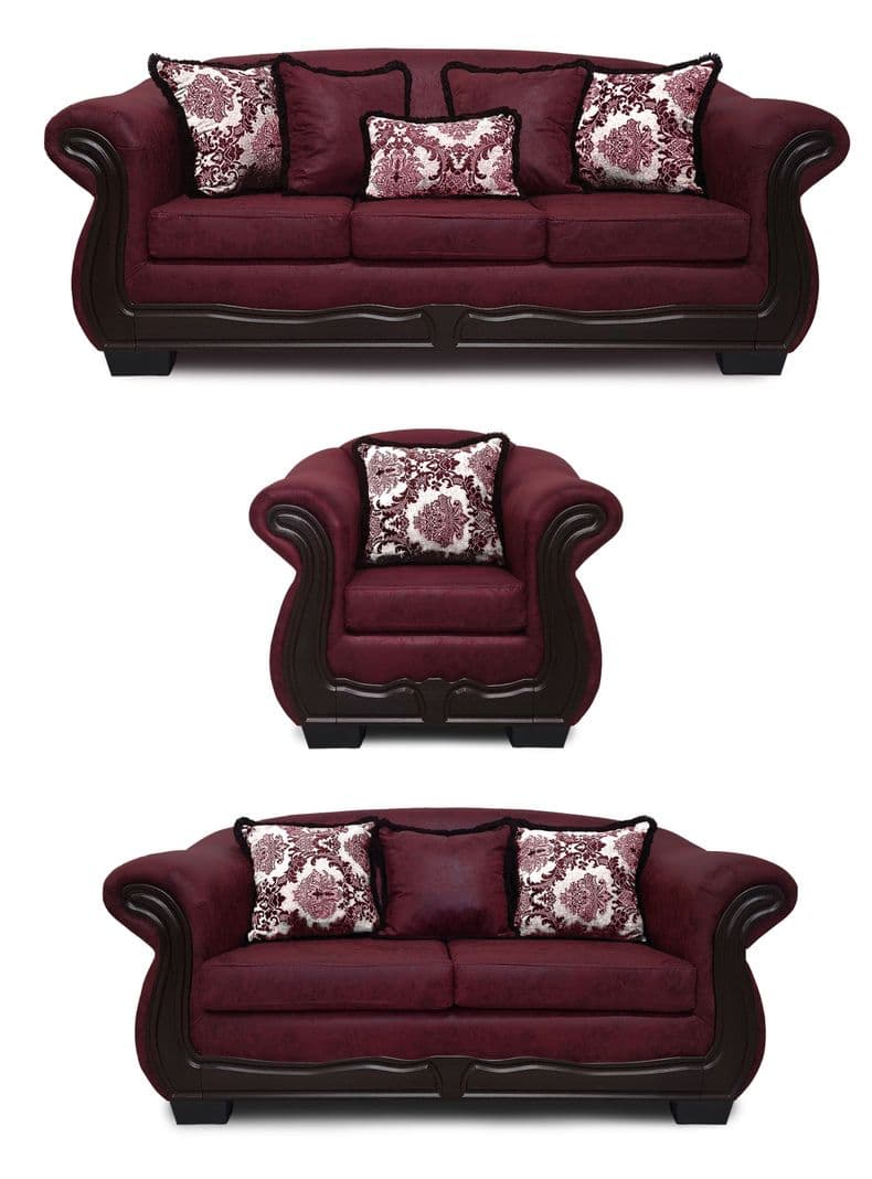Living Con Resorte Estructural 8 Cuerpos 4+3+1 Grand Bufalo Envejecido Burdeo Version PREMIUM