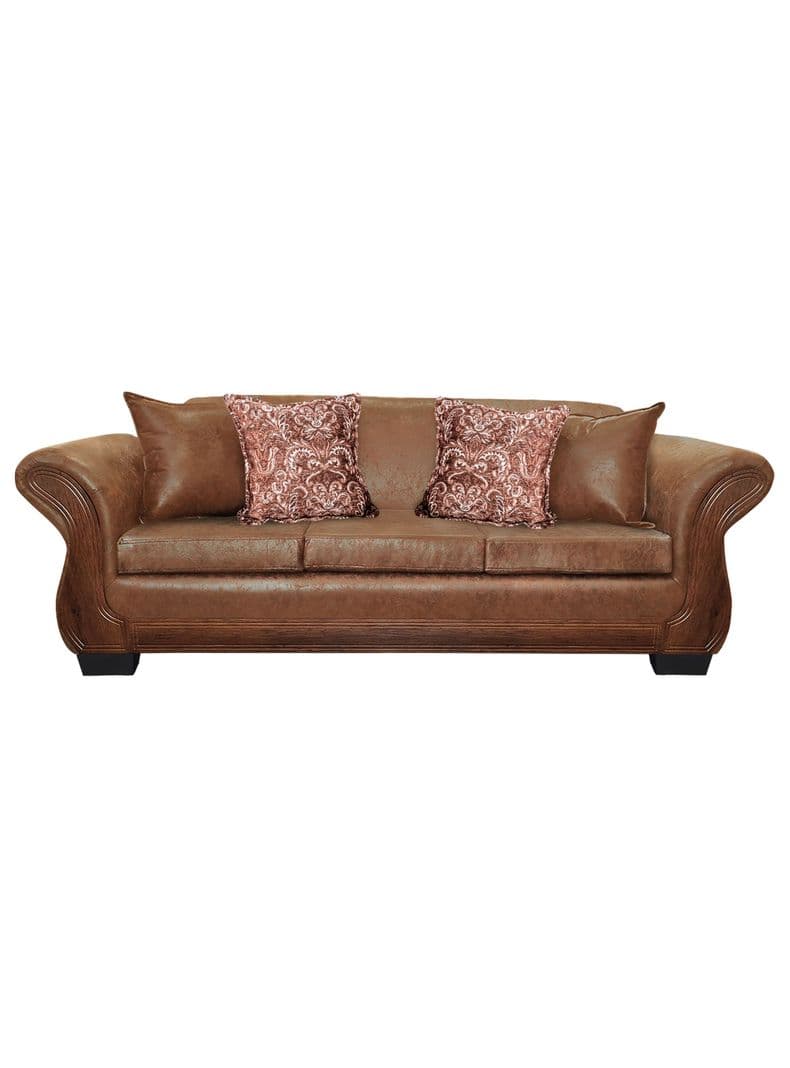 Sofa Con Resorte Estructural 4 Cuerpos Finis Envejecido X Terracota