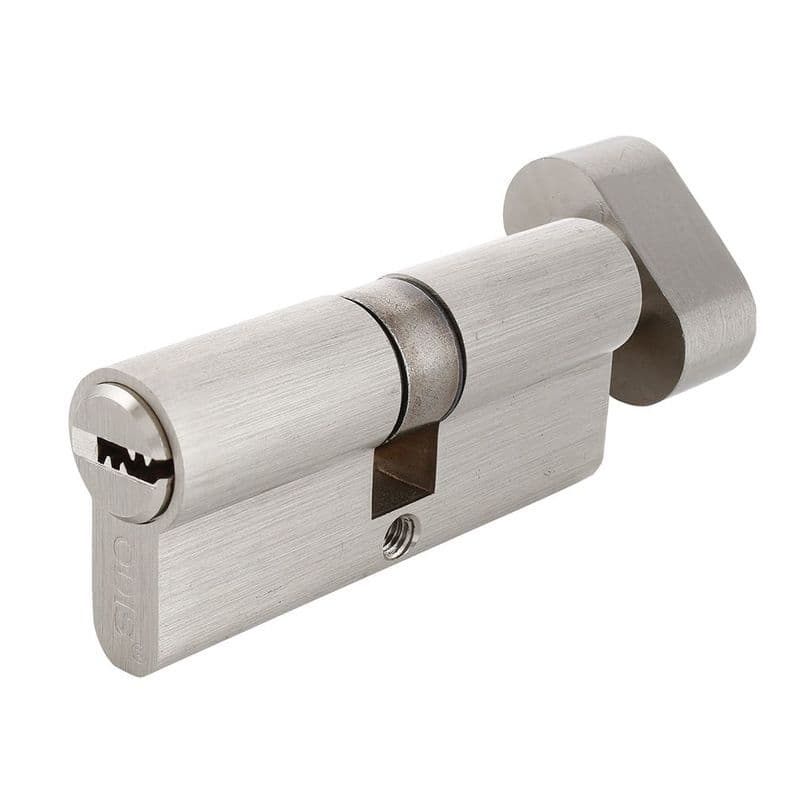Cilindro Odis Llave-Seguro Punto 70mm (35-35) 6 Combinaciones Plata Gris