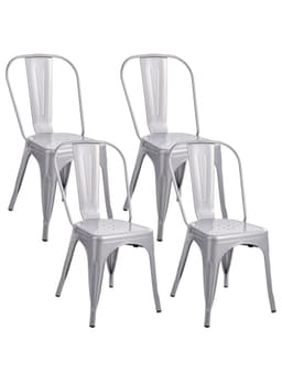 Pack 4 Sillas de Metal Tolix Gris