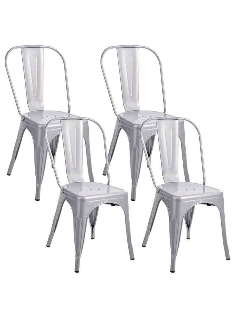 Pack 4 Sillas de Metal Tolix Gris