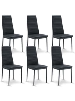 Pack 6 Silla de Comedor Boston ll Negro