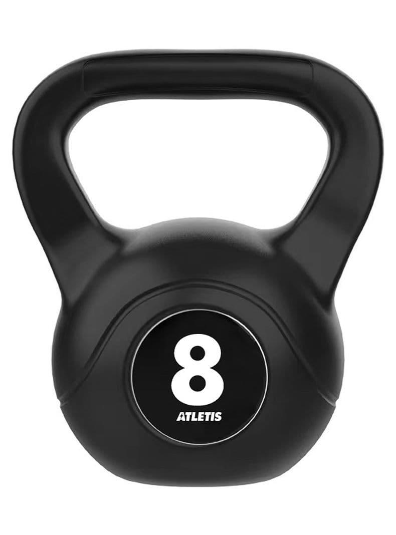Kettlebell Mancuerna Pesa Rusa Cemento 8 Kg Negro