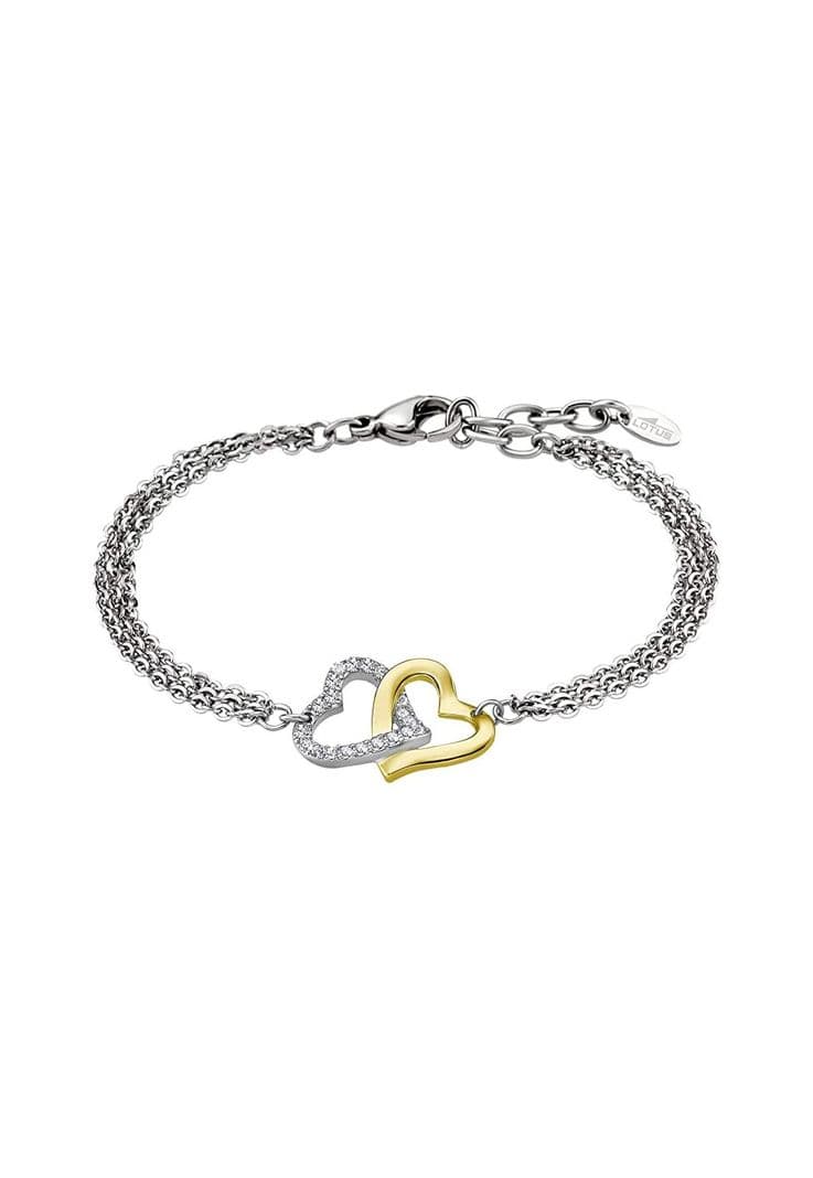 Pulsera Ls2117-2/1 Lotus Style Mujer Womans Heart Plateado Metalico