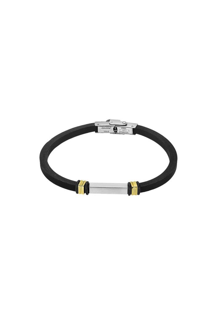 Pulsera Ls2536-2/2 Lotus Style Negro Hombre Men In Black L