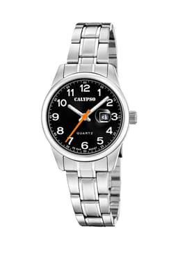 Reloj K5873/6 Calypso Negro Mujer Basic Plateado Metalico