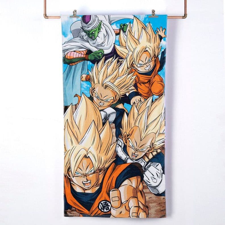 Toalla Playa 70x140 Dragon Ball Rubios Diseno 1