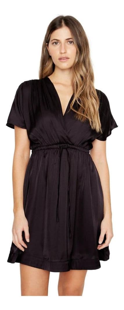 Vestido Luci Satin Negro Jacinta Tienda S