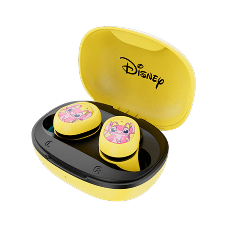 Audifonos TWS Stitch Inalambricos con Estuche Carga Amarillo