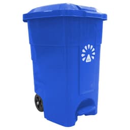 Basurero 50lt azul c/pedal lorenzini