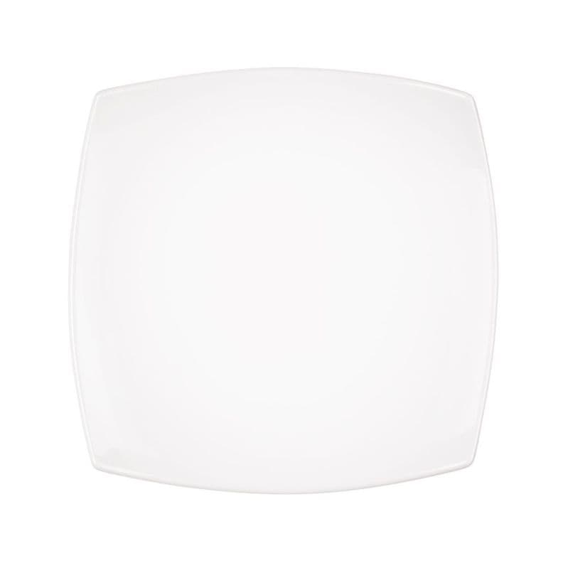 SET DE 6 PLATOS DE PORCELANA CUADRADOS BLANCOS 24 CM STAR Blanco