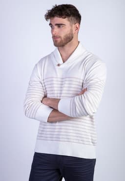 Sweater Boston F Ecru Beige L