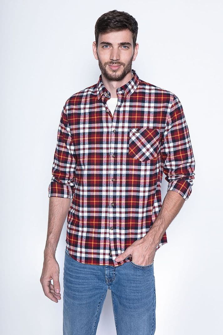 Camisa A Cuadro Baltimore Fj Red Rojo XL