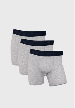 Tripack Boxer Gris Dk Grey Melange S