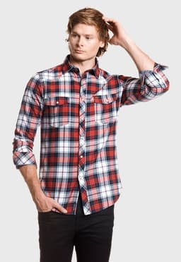 Camisa Checkered San Diego Fj Red Rojo S