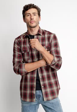 Camisa Checkered College Fj Red Rojo S