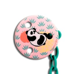 Broche Redondo Panda Rosa