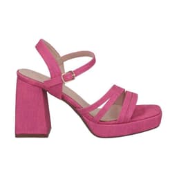 Sandalia Mujer Fucsia Taco Medio Gala Police Rosado 39