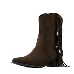 Botin Taco Mujer Casual PU Textil Weide CZY661 Cafe CL 35