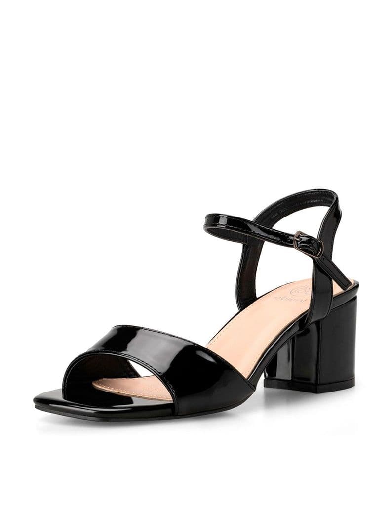 Sandalia Casual Taco Negra Mujer Weide GH79 Negro CL 35