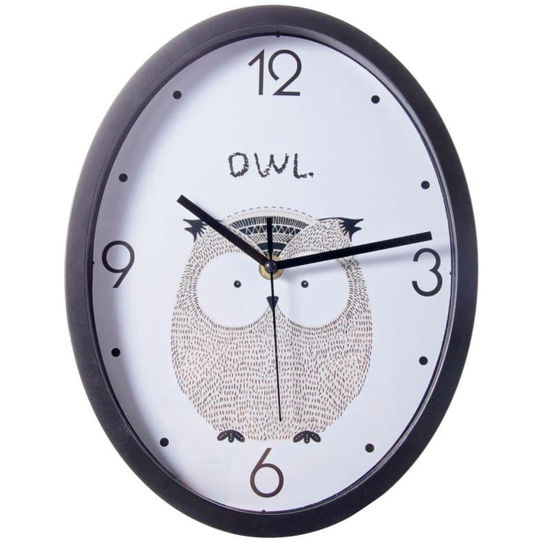 Reloj Decorativo Infantil Buho Blanco