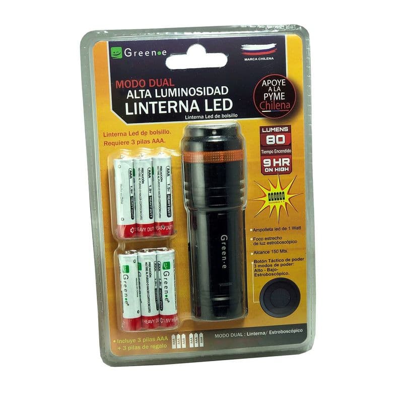 Linterna Led Command. 80 Lumenes Negro