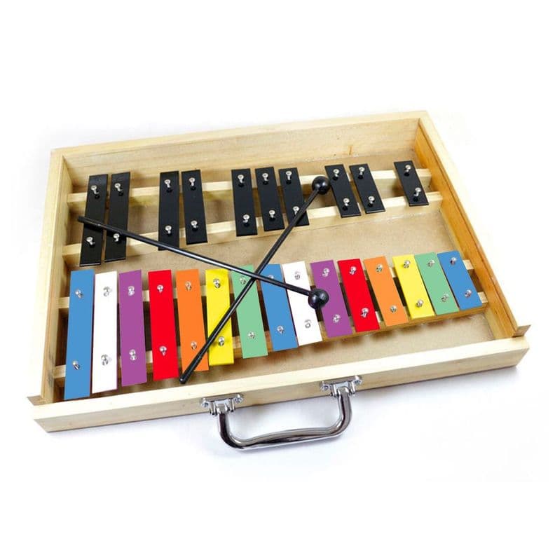 METALOFONO 25 NOTAS COLOR CAJA MADERA ALAGUEZ