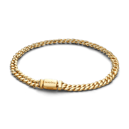 Brazalete de Cadena Cubana Dorado 16