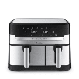 Freidora de aire Easy Fry & Grill Digital Dual 8,3L Moulinex Plata