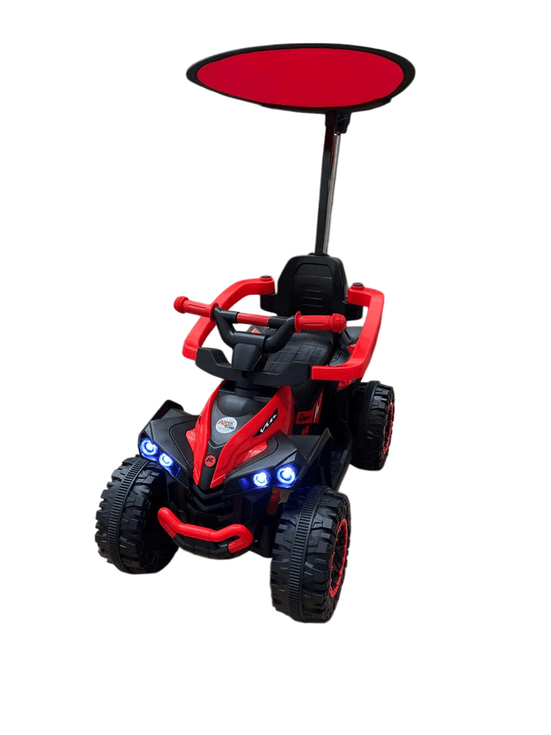 4 Ruedas a Bateria RC Toldo Bluetooth y Mango direccional Rojo