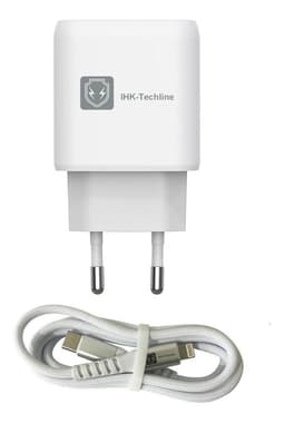Cargador 25w Carga Rapida. Incluye Cable C a L para iPhone Blanco