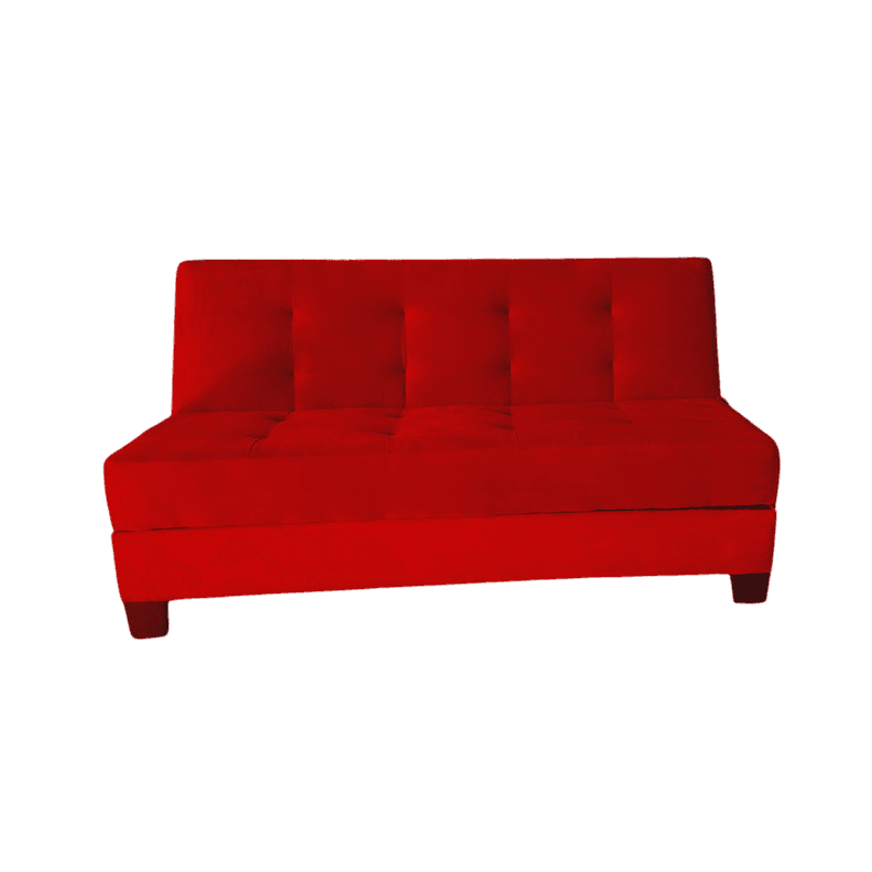Futon Cama Baul Patagonia 15P Rojo Felpa Pmadera