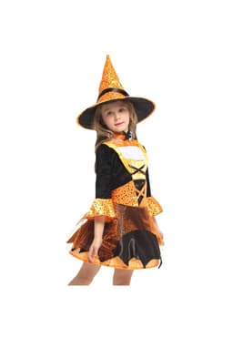 Disfraz Infantil Cosplay Bruja Calabaza