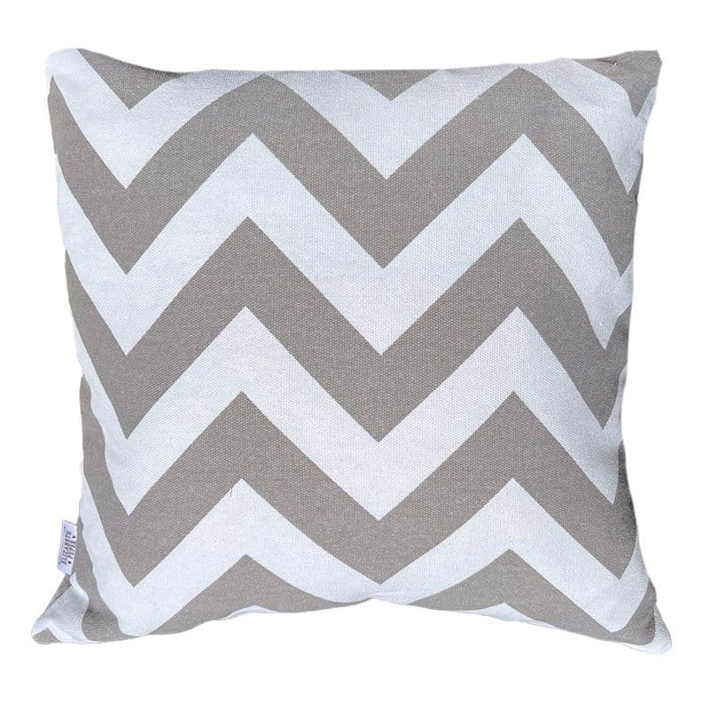 Cojin Decorativo Diseno ZigZag Gris 45x45 Relleno