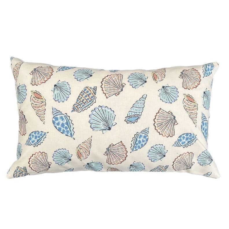 Cojin Decorativo Diseno Caracoles Azul 50x30 Relleno