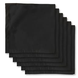 JUEGO DE 6 SERVILLETAS DE TELA 45X45 NEGRO