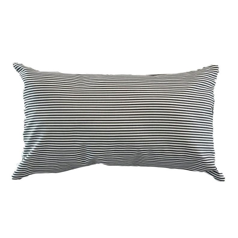 Funda Cojin Decorativo Diseno Rayas Gris 80x40