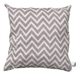 COJIN DECORATIVO DISENO ZIGZAG CREMA Y BLANCO 45X45 RELLENO Beige