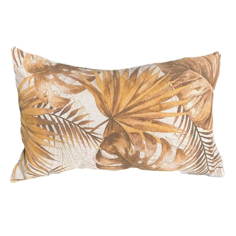 Funda Cojin Decorativo Diseno Monstera Otono 80x40 Beige