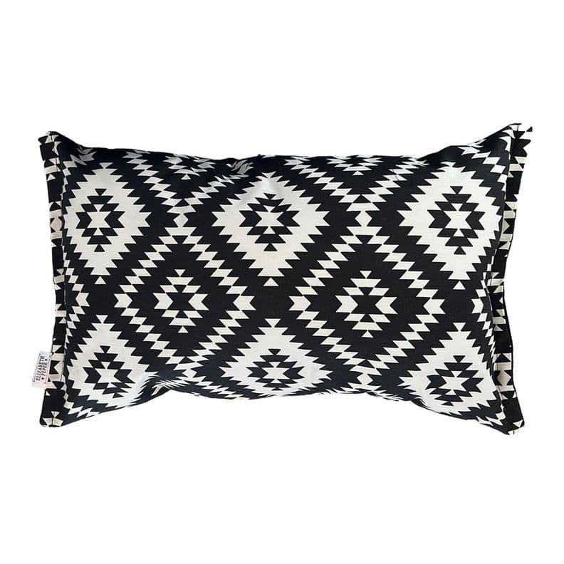 Cojin Decorativo Diseno Rombo Negro 60x40 Relleno