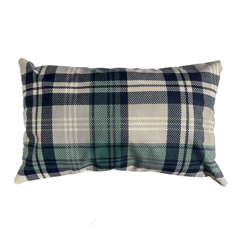 Cojin Decorativo Diseno Escoces Verde 50x30 Relleno